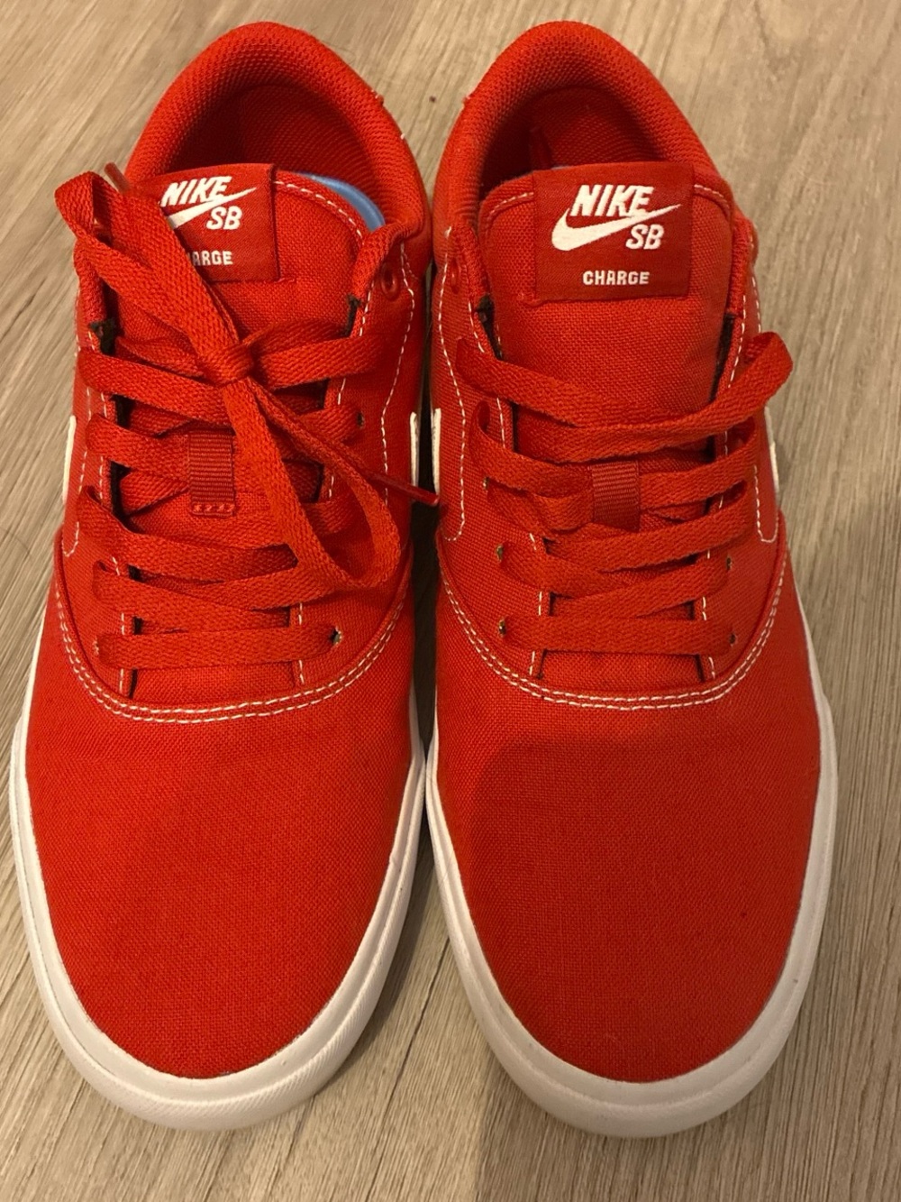 Nike SB Charge Red Canvas Skate Sneakers